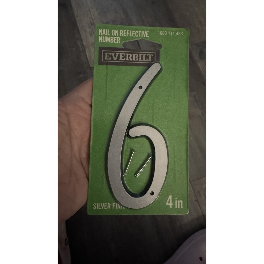Lot Of 4 Everbilt Floating or Flush Numbers 6,6,7,& 7 Silver Finish 5"